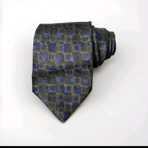 Disney Mickey Mouse Silhouette Squares Silk Necktie